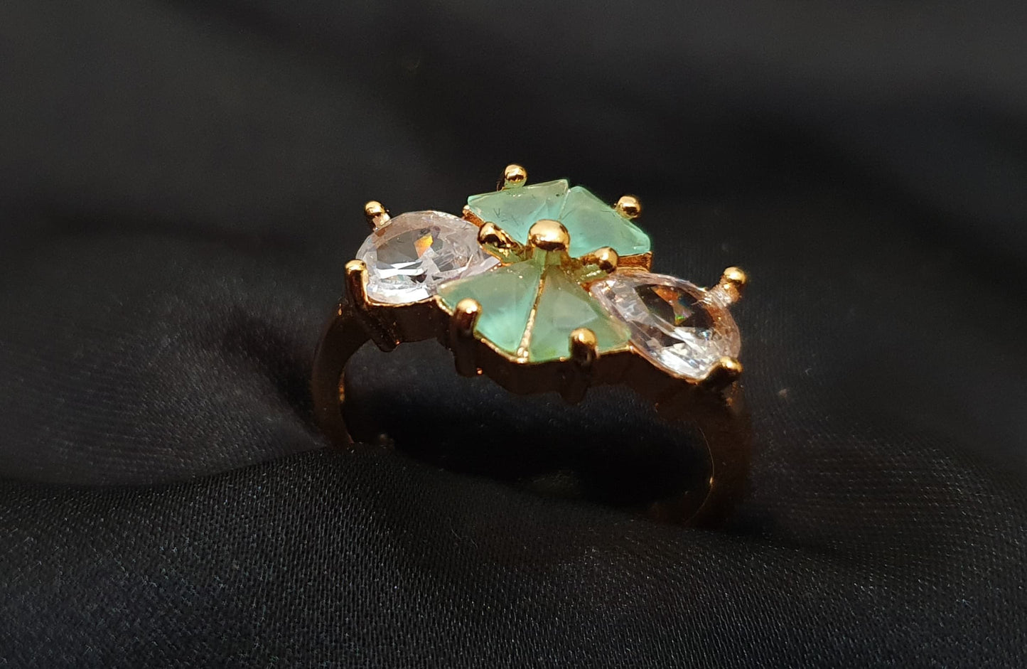 Two Tone Fancy Stone Rings - China Gold