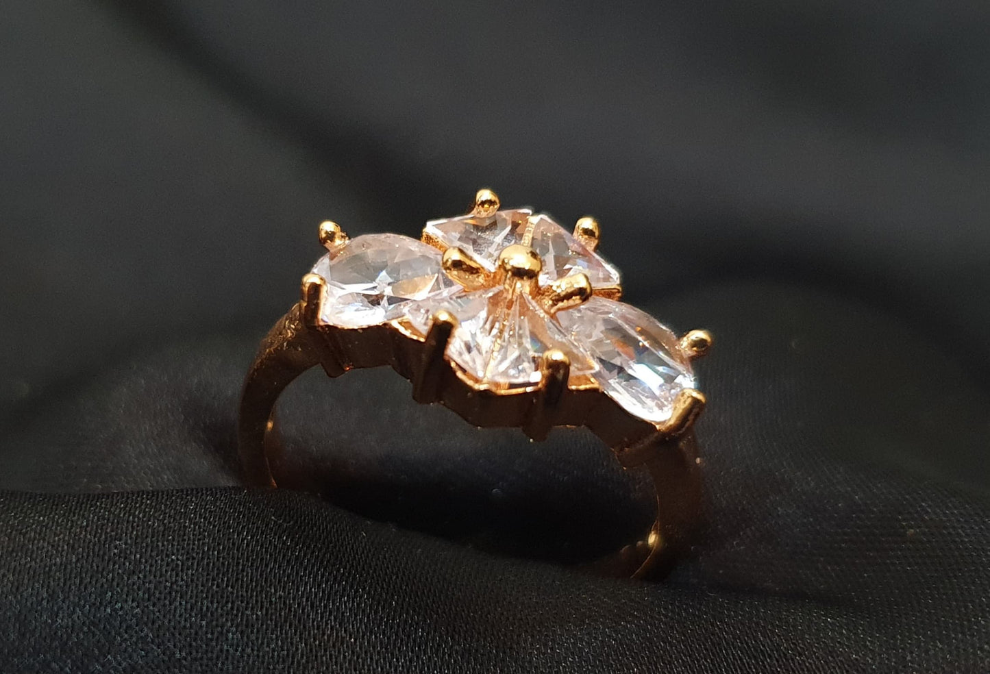 Two Tone Fancy Stone Rings - China Gold