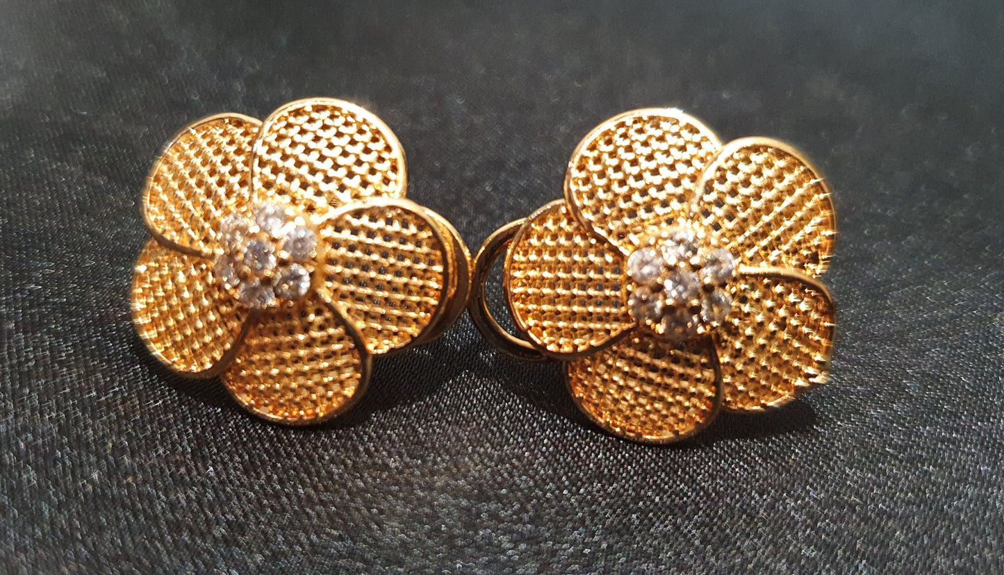 Indian Gold Stud Earrings